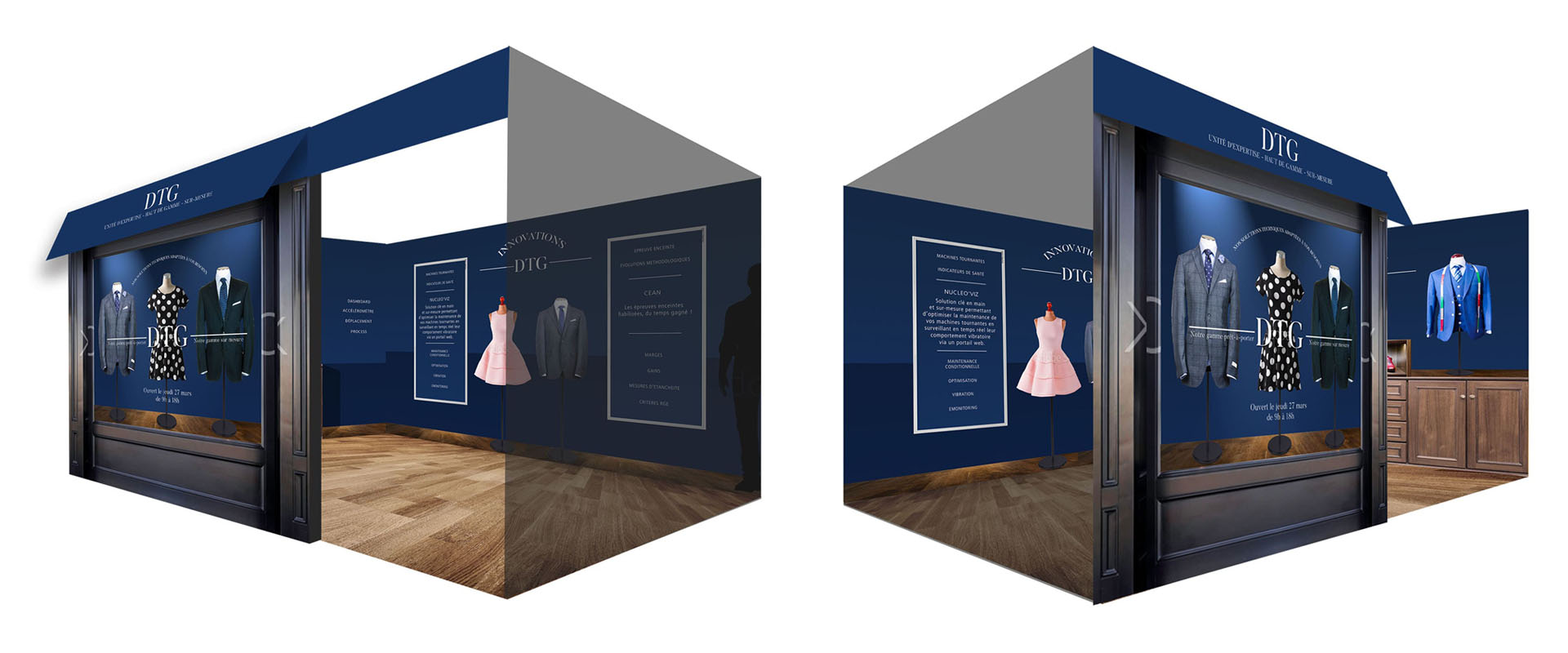 simulation du stand boutique